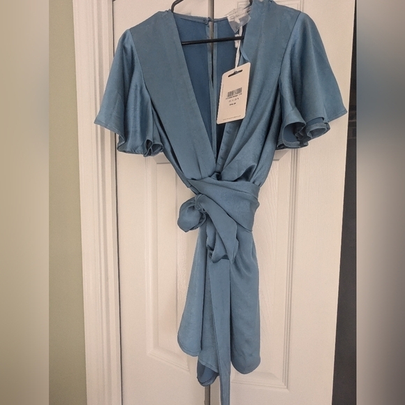 NWT Hello Molly Midnight Grace Playsuit Romper Size Medium Midnight Blue - Picture 6 of 6